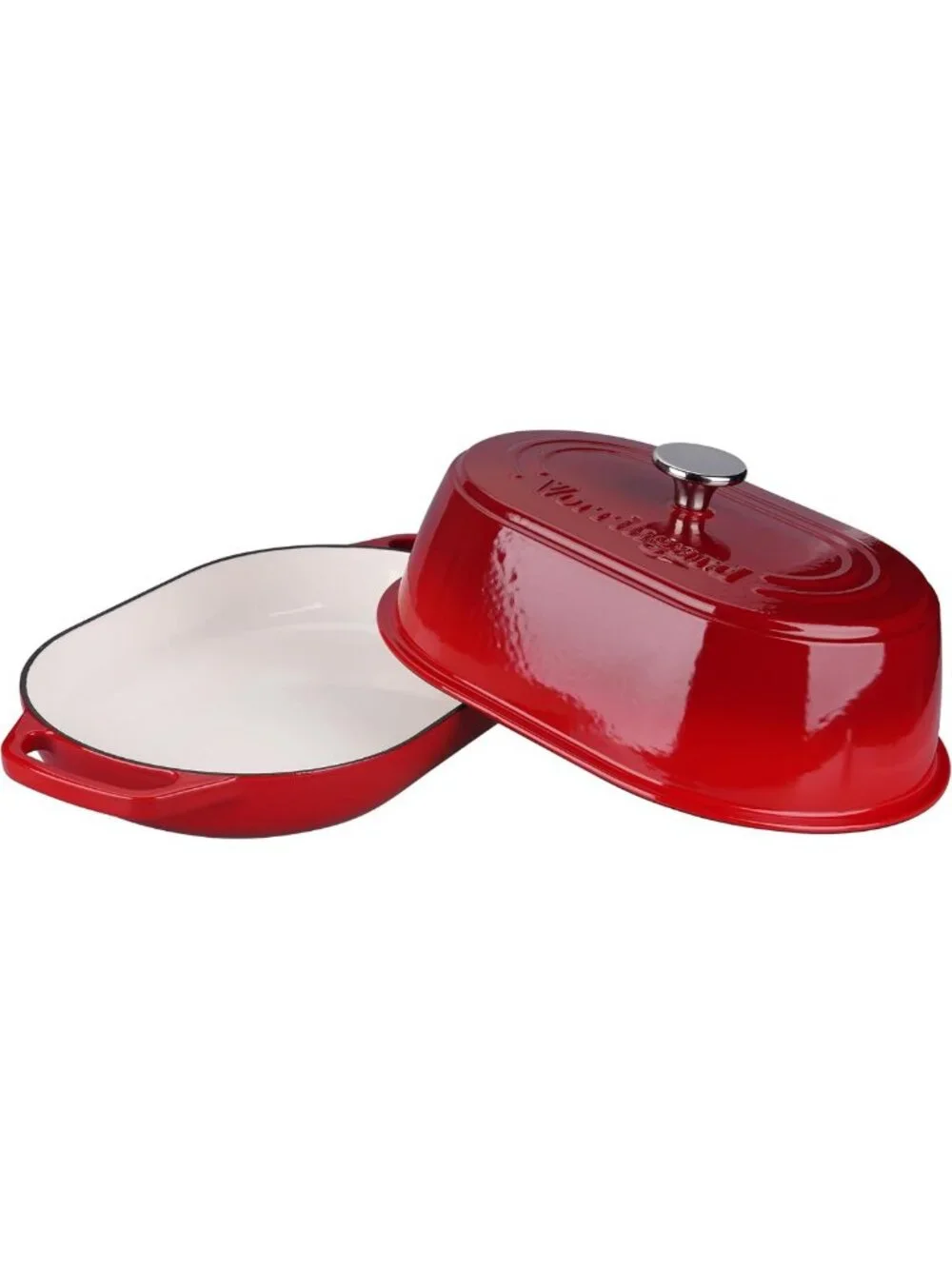 6 Quart Enameled Cast Iron Dutch Oven with Dome Lid for Sourdough Baking, Oven